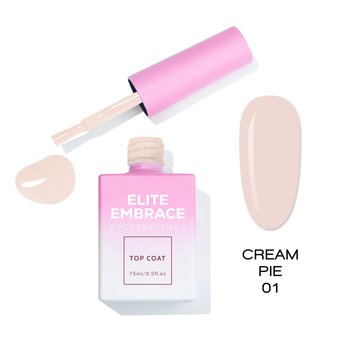 ELITE EMBRACE Gel Top Coat Cream Pie 15ml