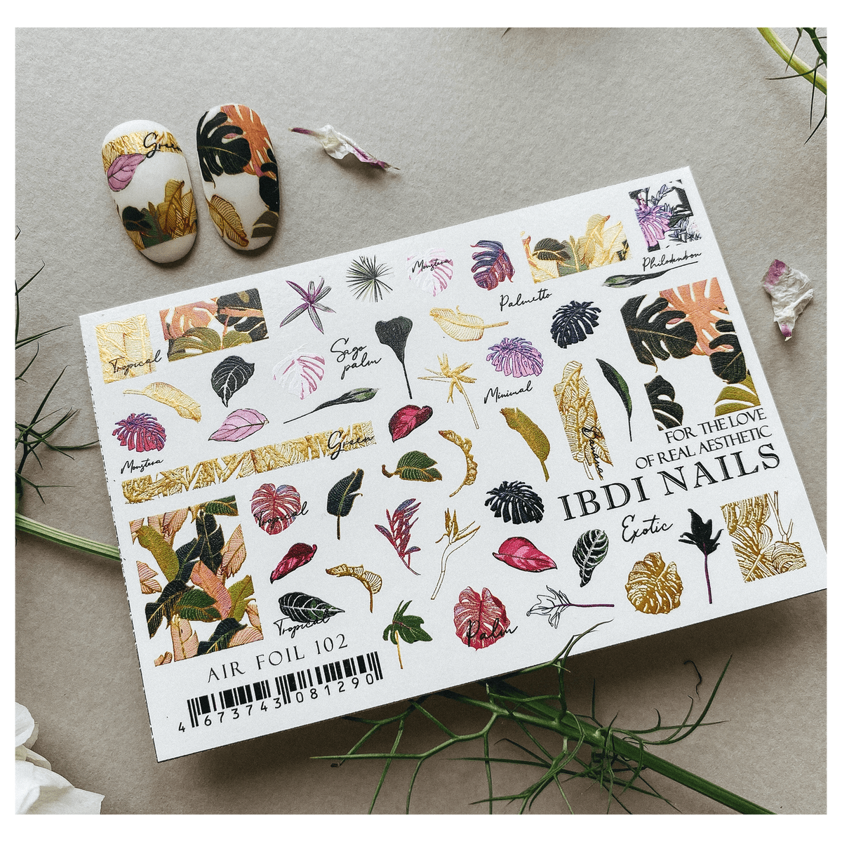 IBDI nail decals/ sliders AIR №102
