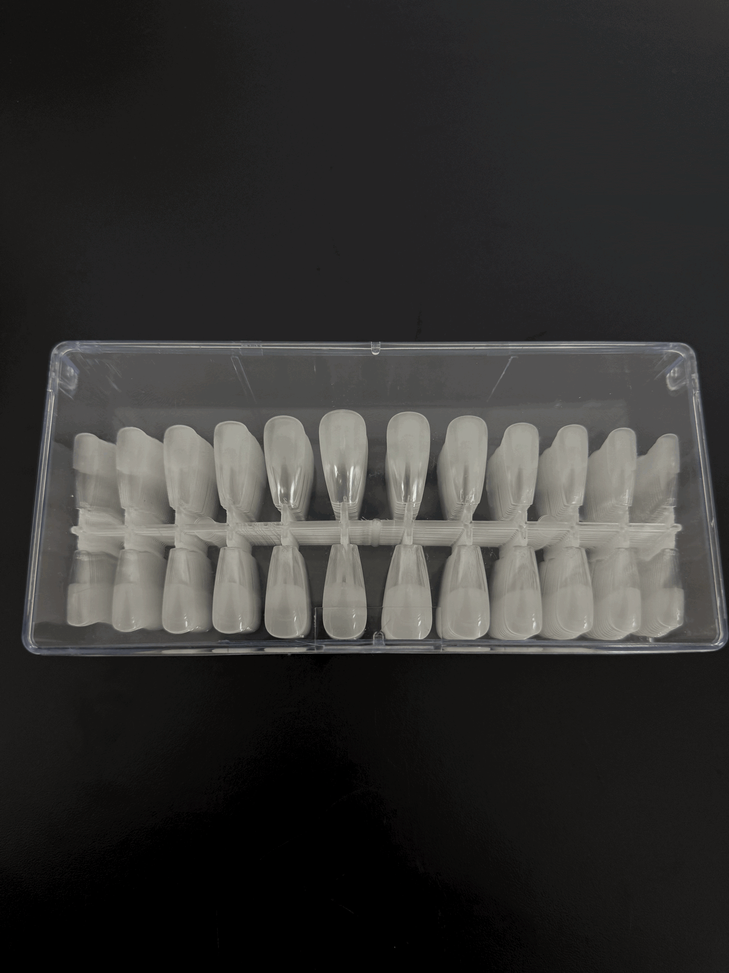 Gel Tips Coffin Med half matte (240 pcs)