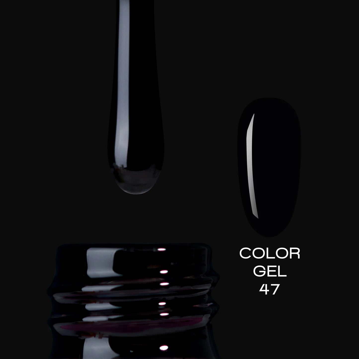 ELITE EMBRACE Professional Color Gel 47 10ml, black