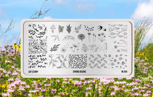 Stamping plate Go! Stamp 204 Spring Begins
