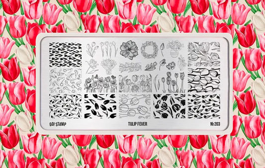 Stamping plate Go! Stamp 203 Tulip Fever