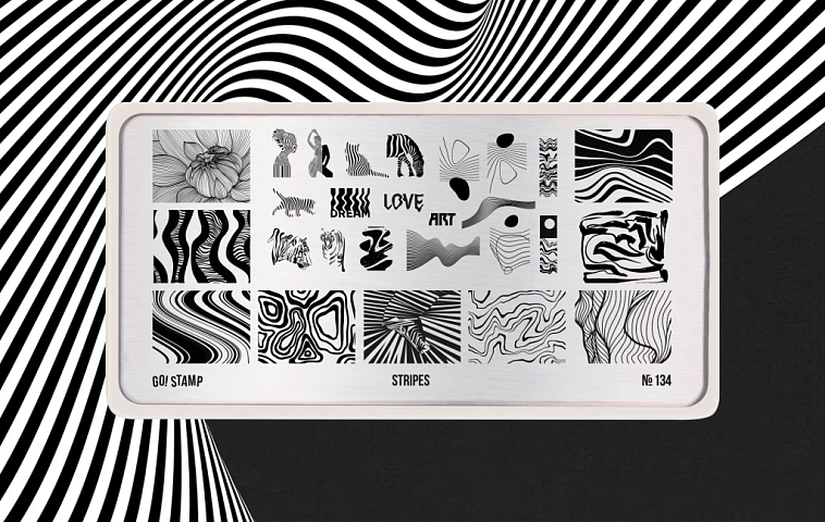 Stamping plate Go! Stamp 134 Stripes