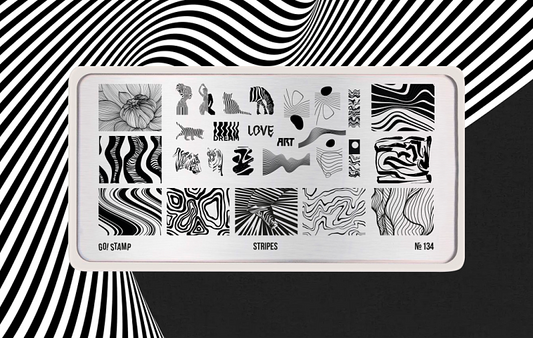 Stamping plate Go! Stamp 134 Stripes