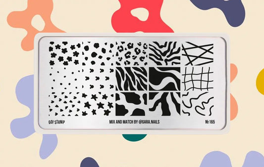 Stamping plate Go! Stamp 165 Mix and Match by @gara.nails