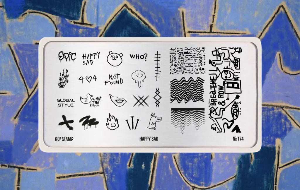 Stamping plate Go! Stamp 174 Happy Sad
