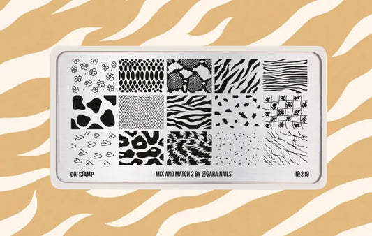 Stamping plate Go! Stamp 219 Mix and match 2 by @gara.nails