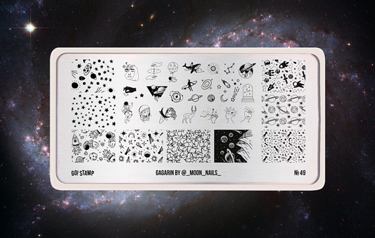 Stamping plate Go! Stamp 49 Gagarin by @_moon_nails_