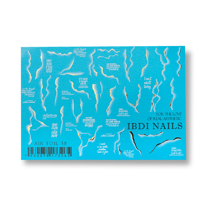 IBDI Christmas nail decals/ sliders AIR FOIL 38