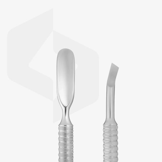 STALEKS PRO EXPERT 30 TYPE 4.3 CUTICLE PUSHER (ROUNDED PUSHER AND BENT BLADE, LEFT SIDE) PE-30/4.3