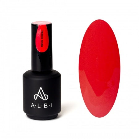 Albi Rubber Base Neon Coral, 15ml