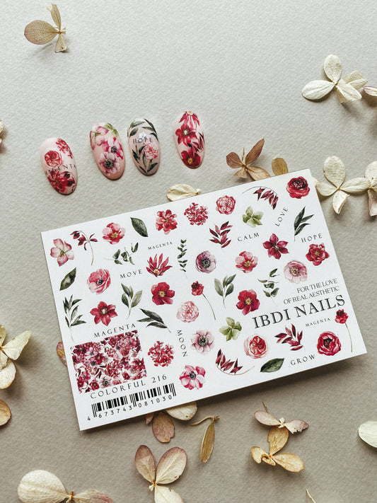 IBDI nail decals/ sliders AIR №216