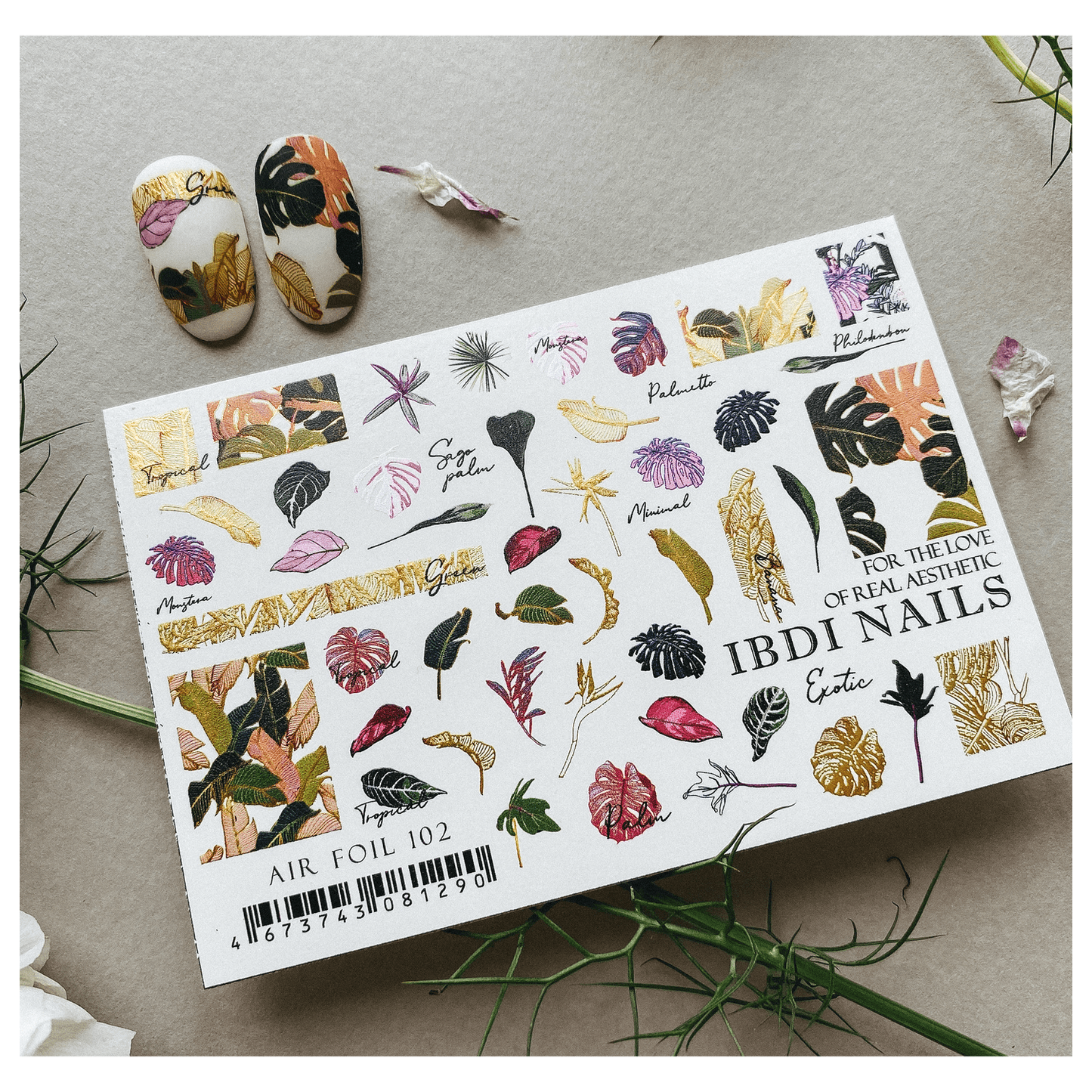 IBDI nail decals/ sliders AIR №102