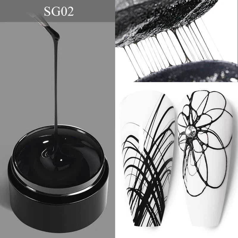 Born Pretty Spider Nail Gel - Black, 5g