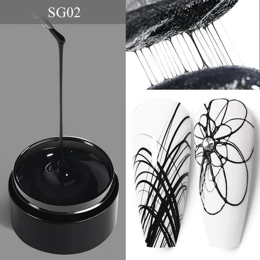 Born Pretty Spider Nail Gel - Black, 5g