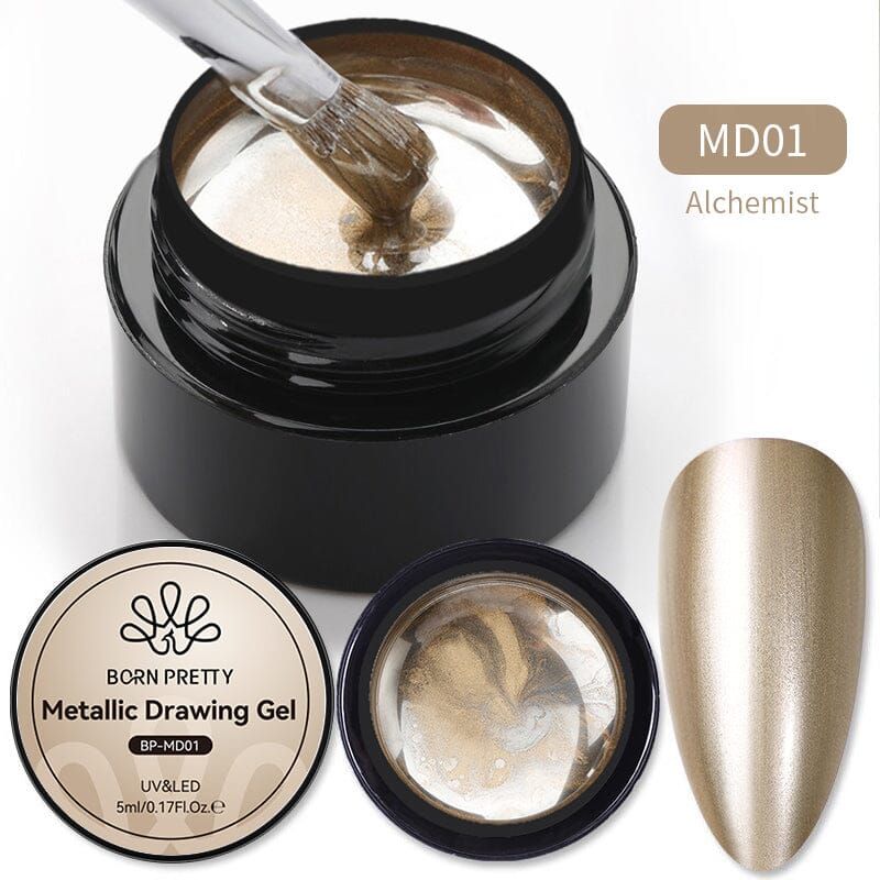Mafanails Ultra bright metallic gel - Gold, 5g