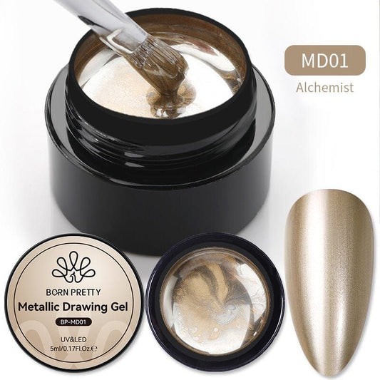 Mafanails Ultra bright metallic gel - Gold, 5g