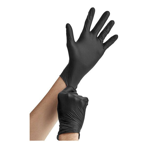 Disposable Black Nitrile + Gloves 100pcs (size S)