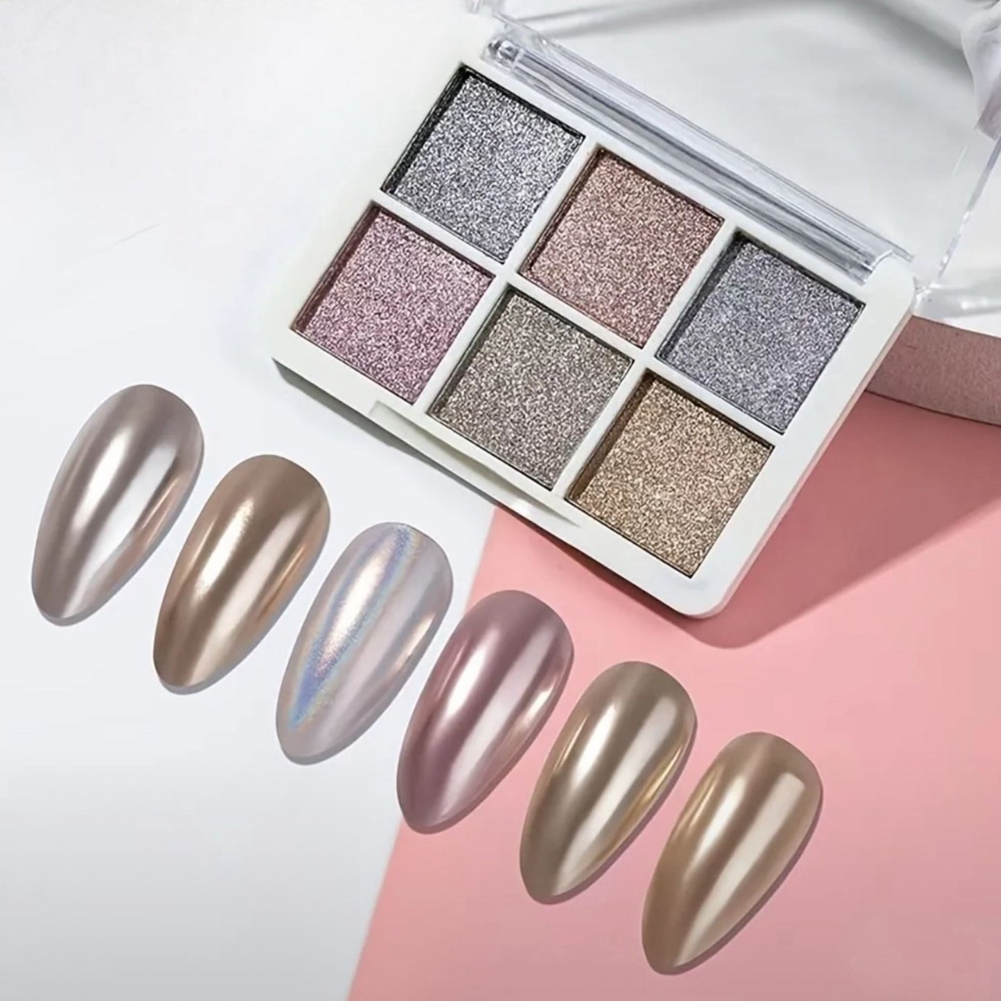 6-Color Nail Powder Set