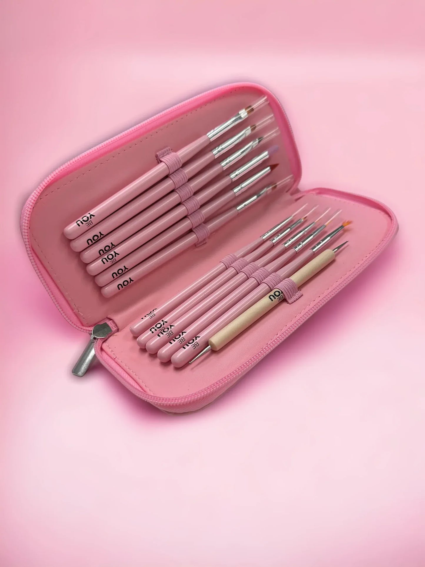 BEYOU Professional Brush Set, Pink case 12pcs