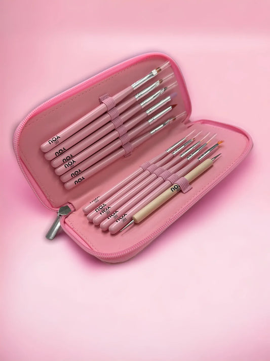 BEYOU Professional Brush Set, Pink case 12pcs