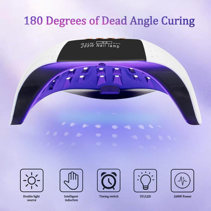 268W UV LED Nail Lamp, LKE Nail Dryer for Gel Polish, 4 Timers