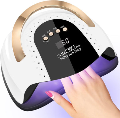 268W UV LED Nail Lamp, LKE Nail Dryer for Gel Polish, 4 Timers