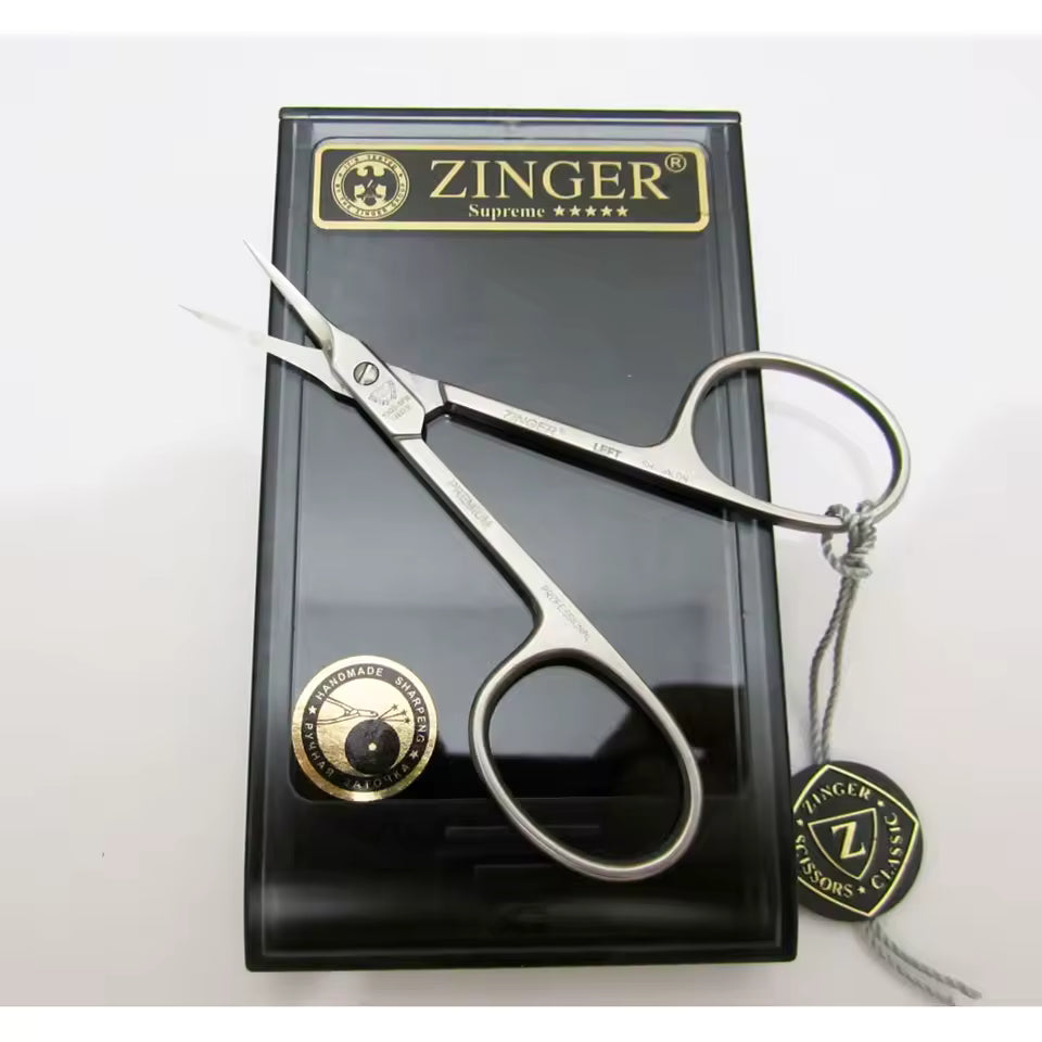 Manicure scissors professional for cuticle left hand zinger, gift set