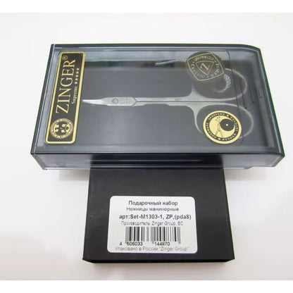 Manicure scissors professional for cuticle left hand zinger, gift set